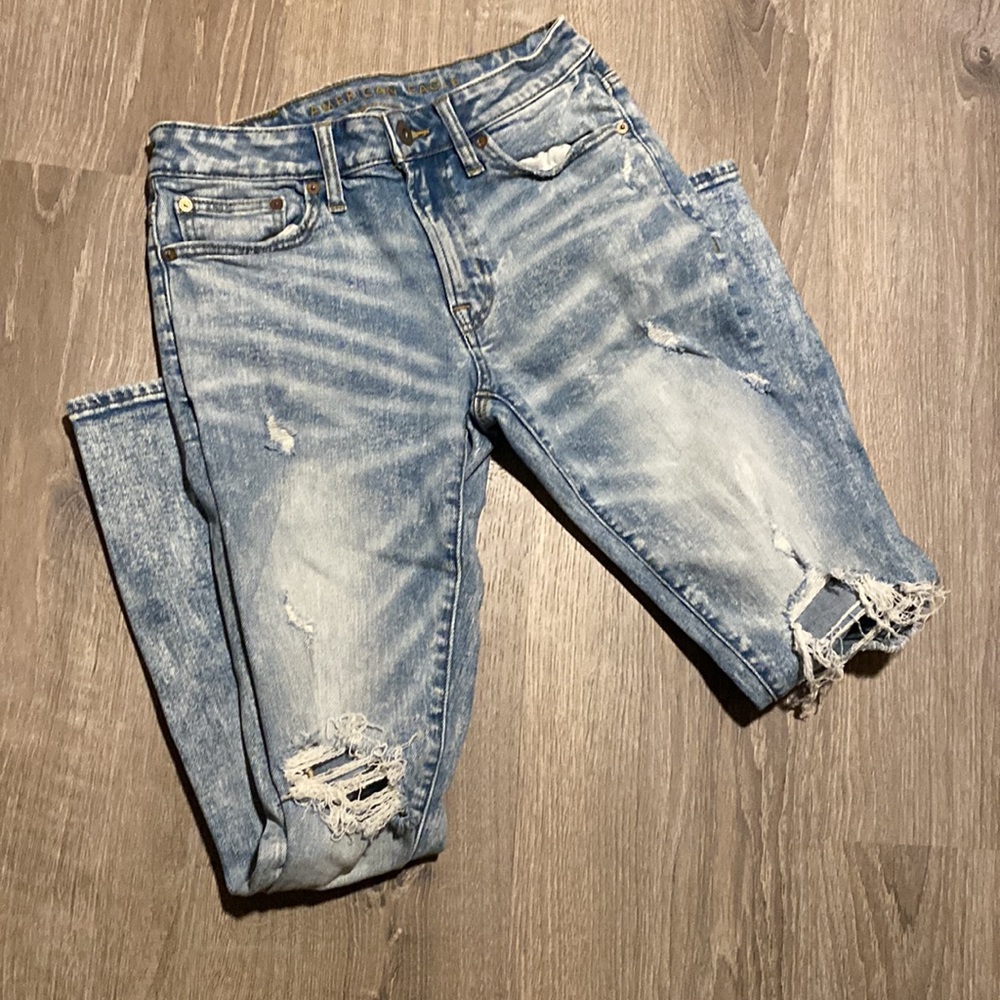 American eagle outfitters  28x30 acid wash skinny jeans flex